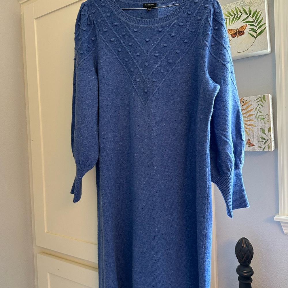 Talbots Blue Sweater Dress